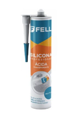 SILICONA ACIDA FELL TRANSPARENTE 280ML